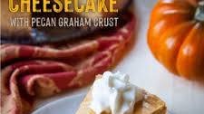 Pumpkin Cheesecake with Pecan Graham Cracker Crust