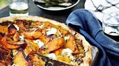 Pumpkin, goat’s curd and thyme tart