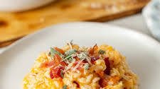 Pumpkin Risotto with Bacon, Maple and Sage