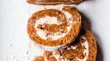 Pumpkin Roll with Candied Pecans