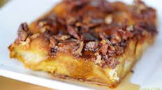 Pumpkin Spice Latte Baked French Toast with Bacon Pecan Maple Syrup