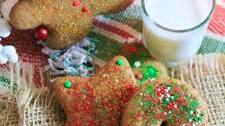 Quick Gingerbread Cookies with Sprinkles For Santa!
