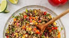 Quinoa Black Bean Salad with Cumin Lime Vinaigrette