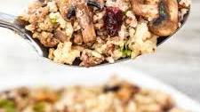 Quinoa Cranberry (No Bread!) Holiday Stuffing