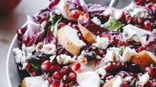 Radicchio, Pear, Gorgonzola, Pomegranate, and Walnut Salad