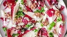 Radicchio Salad with Pear & Walnut & Gorgonzola Dressing