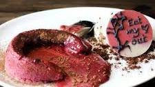 Raspberry and White Chocolate Lava Cake (The Bleeding Heart Cake)