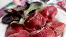 Red Beet Ravioli Hearts
