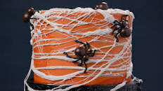 Red Velvet Spiderweb Cake