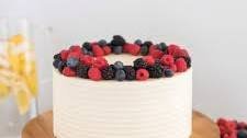 Red, White and Blue Berry Cake