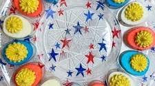Red, White, and Blue Deviled Eggs