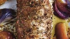 Roast Pork Loin with Apples and Onions