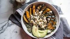 Roasted Acorn Squash and Quinoa Power Bowl