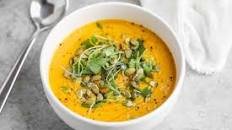 Roasted Acorn Squash Soup (Higher Protein)