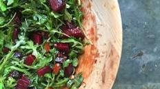 Roasted Beet and Arugula Salad with Toasted Almonds