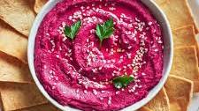 Roasted Beet Hummus with Horseradish