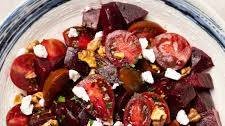 Roasted Beet Salad with Cherry Tomato and Goat Cheese