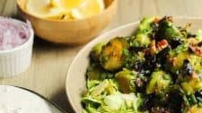Roasted Brussel Sprout Salad [with Maple Bacon & Blue Cheese]