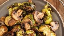 Roasted Brussels Sprouts with Mushrooms