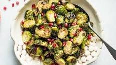 Roasted Brussels Sprouts with Pomegranate-Balsamic Glaze