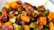 Roasted Butternut Squash and Brussels Sprouts Salad