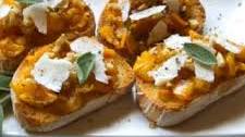 Roasted Butternut Squash Bruschetta with Walnuts & Sage