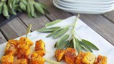 roasted butternut squash skewers