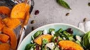 Roasted Butternut Squash Spinach Salad with Goat's Cheese