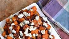 Roasted Butternut Squash with Cranberries, Pecans, and Blue Cheese