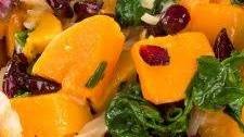 Roasted Butternut Squash with Onion, Spinach & Craisins