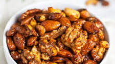 Roasted Mixed Nuts with Spiced Maple Glaze