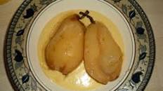 Roasted Pears with Chai Spiced Creme Anglaise