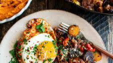 Roasted Potato & Sausage Hash with Spicy Tomato Butter