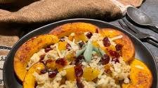 Roasted Pumpkin & Sage Brown Butter Risotto with Cranberries and Goat Cheese