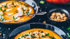 Roasted Pumpkin Soup (creamy, vegan recipe)