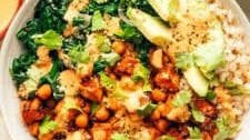 Roasted Sweet Potato and Chickpea Bowls