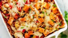 Roasted Veggie Enchilada Casserole
