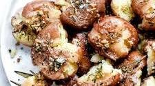 Rosemary Garlic Butter Smashed Potatoes