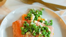 Salmon with Butternut Mash and Sweet Pea Gremolata Recipe