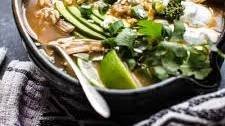 Salsa Verde Chicken and Rice Tortilla Soup.