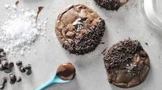 Salted Dark Chocolate Truffle Cookies