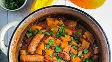 Sausage and Baked Bean Casserole with Pumpkin