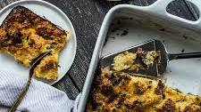 Savory Cornbread Pudding with Bacon, Leeks and Sage
