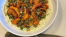 Seared Butternut Squash with Roasted Garlic Ricotta and Walnut Crumble