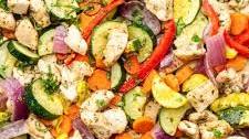 Sheet Pan Chicken and Rainbow Vegetables