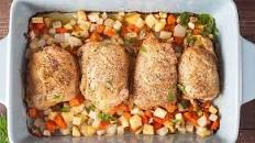Sheet Pan Chicken Thighs with Root Vegetables