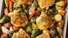 Sheet Pan Roasted Chicken with Root Vegetables