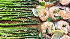 Sheet Pan Shrimp and Asparagus in Garlic Lemon Butter