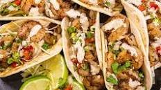 Shrimp Tacos with Lime Crema