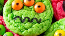 Six-Ingredient Cake Mix Halloween Monster Cookies